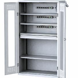 Akku-Ladeschrank 1.950x1.000x500 Sichtfenster, RAL7035/7035 Produktbild